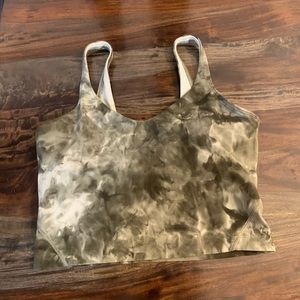 Lululemon Align diamond dye light sage crop tank